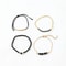 4 Piece Black Glass Stone Bracelet Set 5