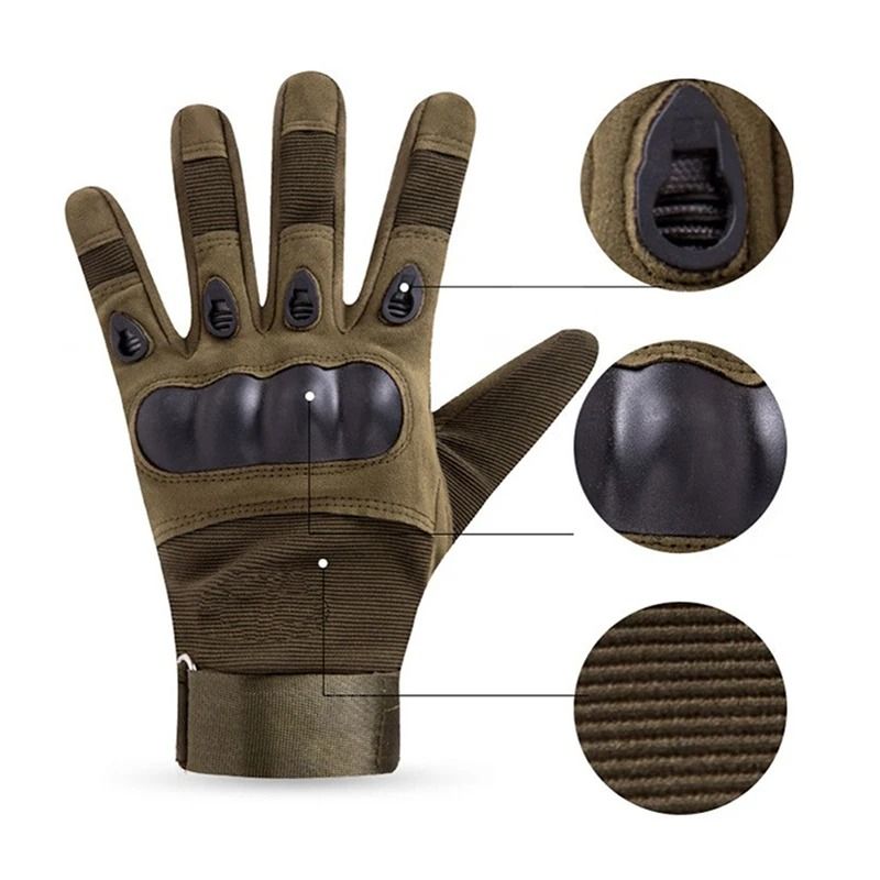 Outdoor Tactical Full Finger Hard Shell Gloves 2