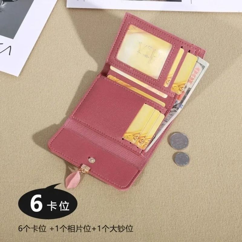 Korean Style Tri Fold Small Wallet For Women 2