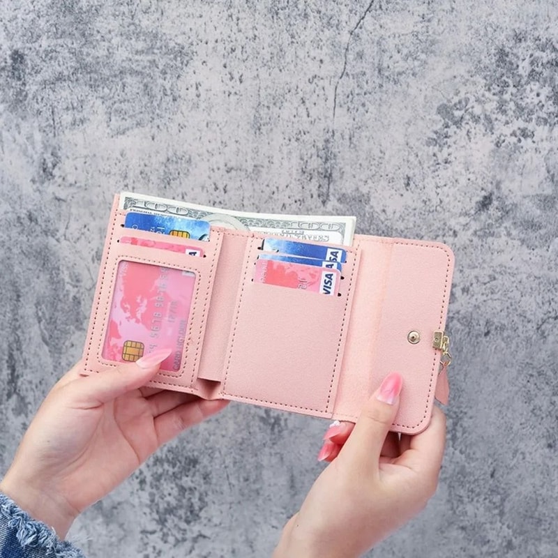 Korean Style Tri Fold Small Wallet For Women 4