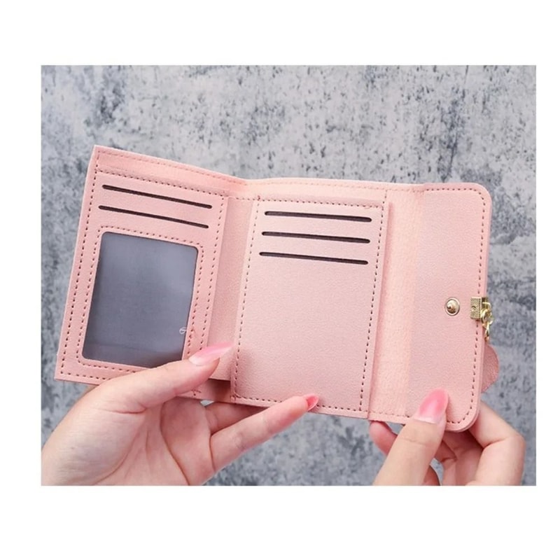 Korean Style Tri Fold Small Wallet For Women 5