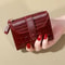 Crocodile Texture Short Wallet For Women 4