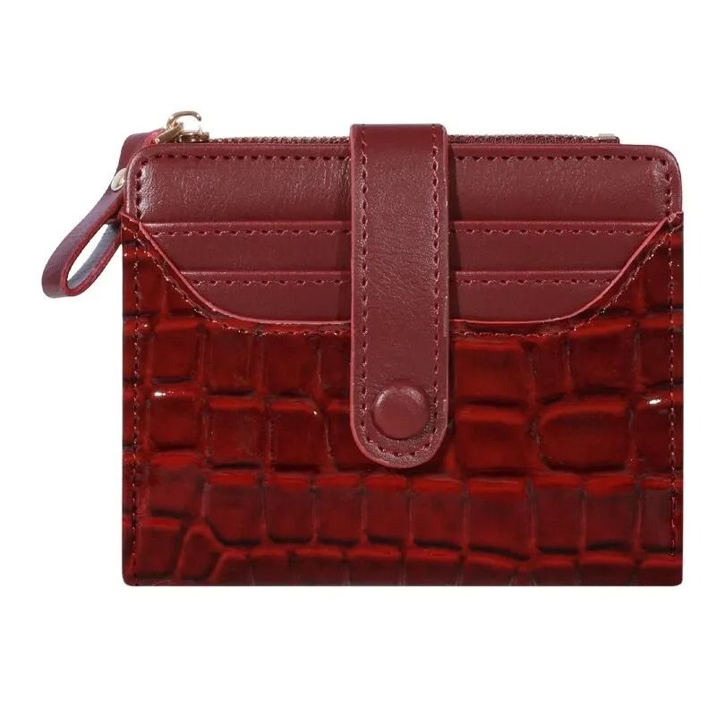 Crocodile Texture Short Wallet For Women 12