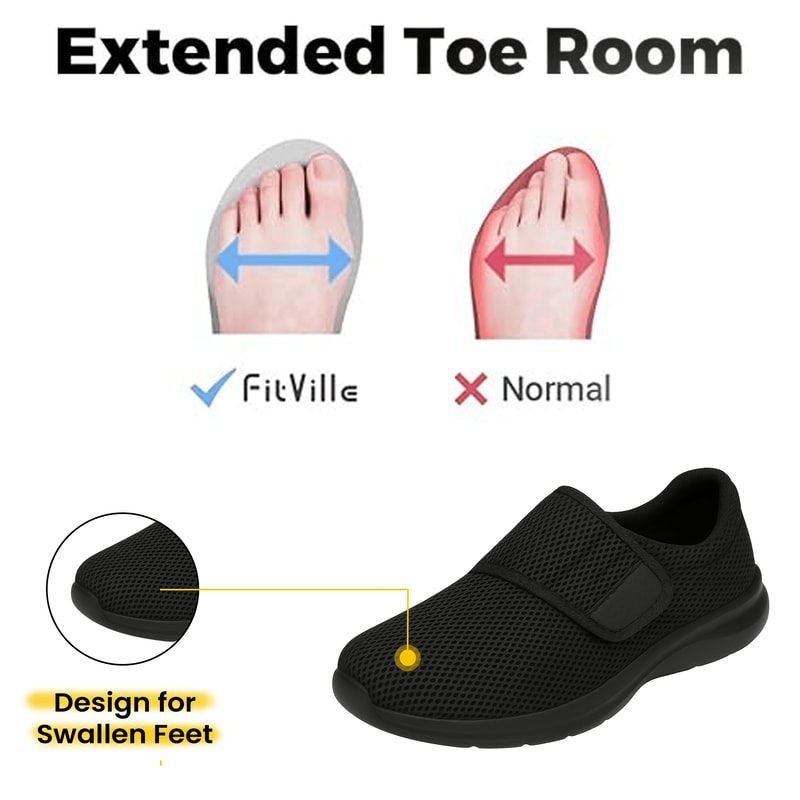 Orthopedic Unisex Walking Shoes For Swollen Feet And Diabetic Comfort 1