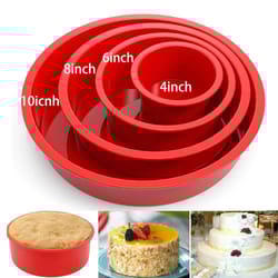 round silicone cake mold baking pan