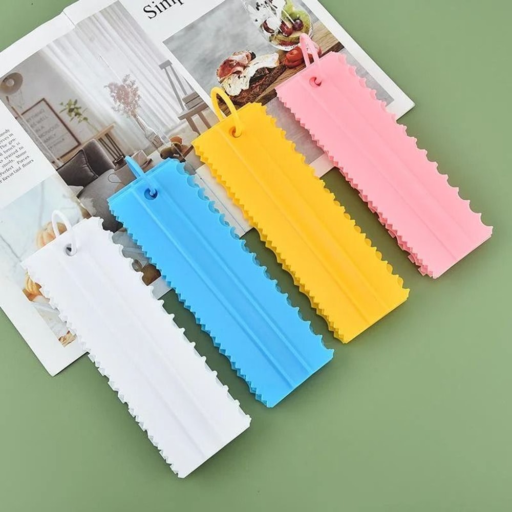 4 Piece DoubleSided Cake Scraper Set 4