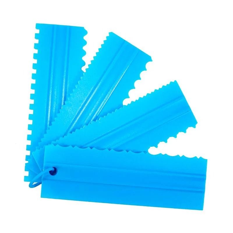 4 Piece DoubleSided Cake Scraper Set 6