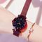 Womens Starry Sky Quartz Watch With Magnetic Mesh Strap 2