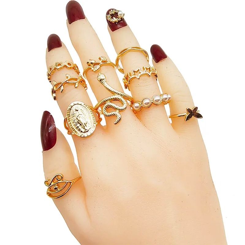 Gold Tone Mixed Style Ring Set For Women 30 Pieces 3