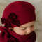 Warm Bowknot Knitted Beret Hat For Girls Soft Winter Beanie For Kids 0