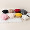 Warm Bowknot Knitted Beret Hat For Girls Soft Winter Beanie For Kids 2