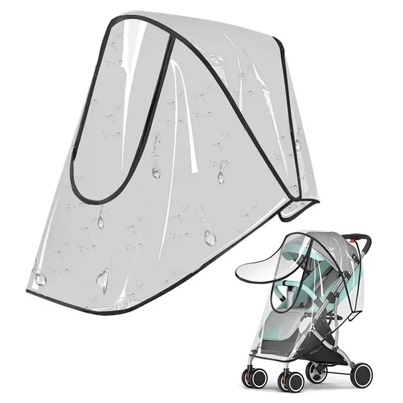 Universal Stroller Rain Cover Transparent Windproof Waterproof Baby Weather Shield 0