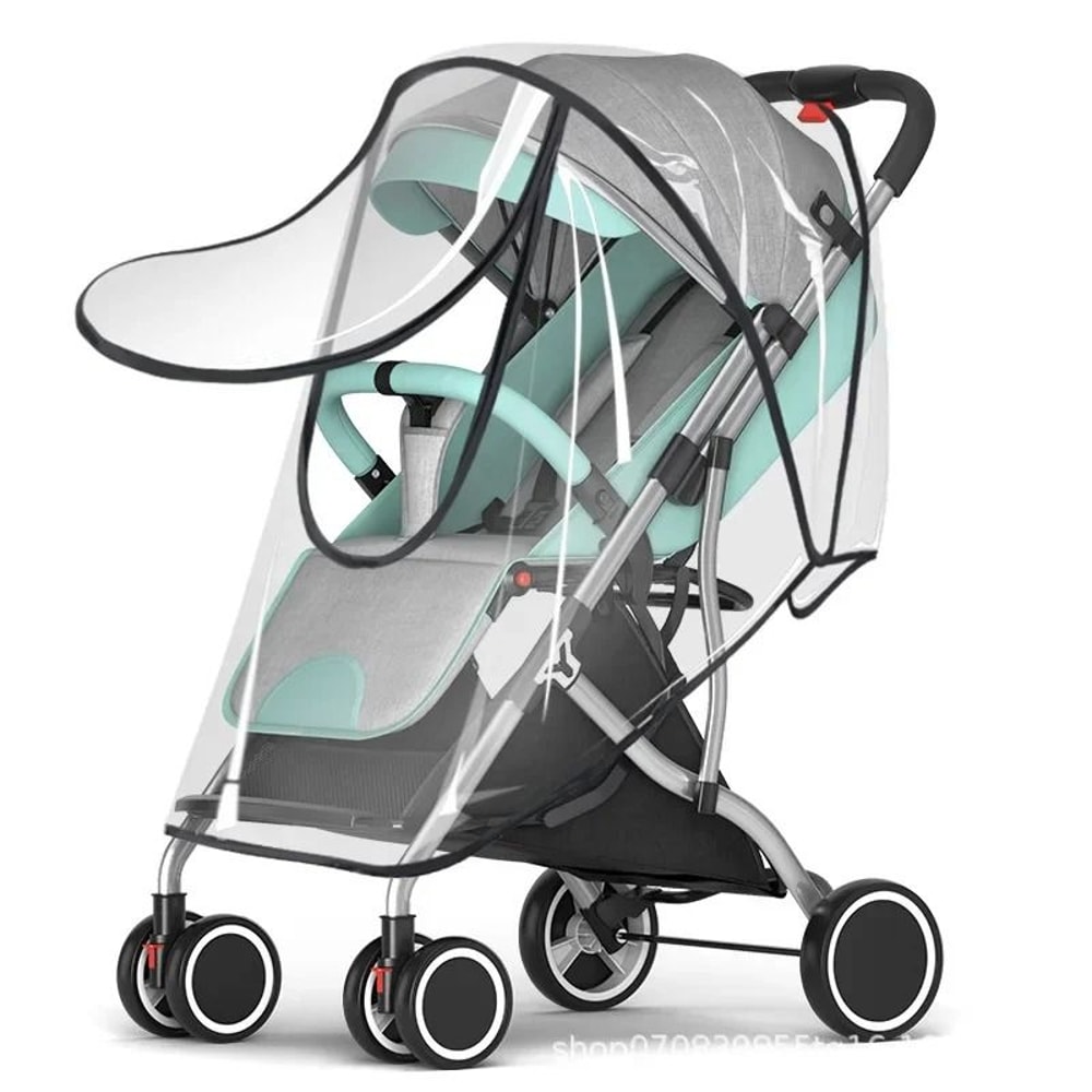 Universal Stroller Rain Cover Transparent Windproof Waterproof Baby Weather Shield 7