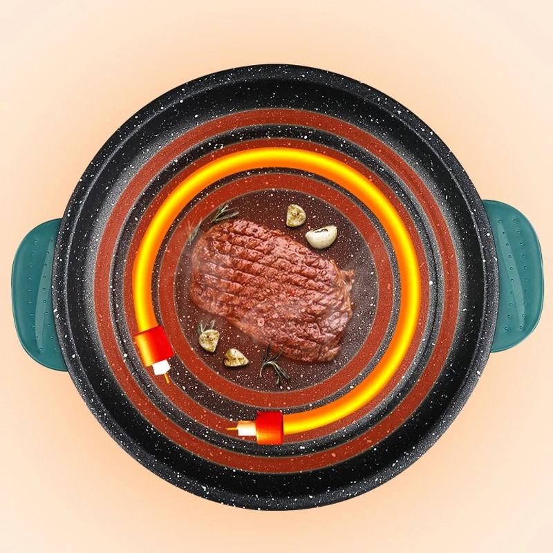 Electric MultiCooker Non Stick Frying Pan For Home Cooking Barbecue And Omelettes 2