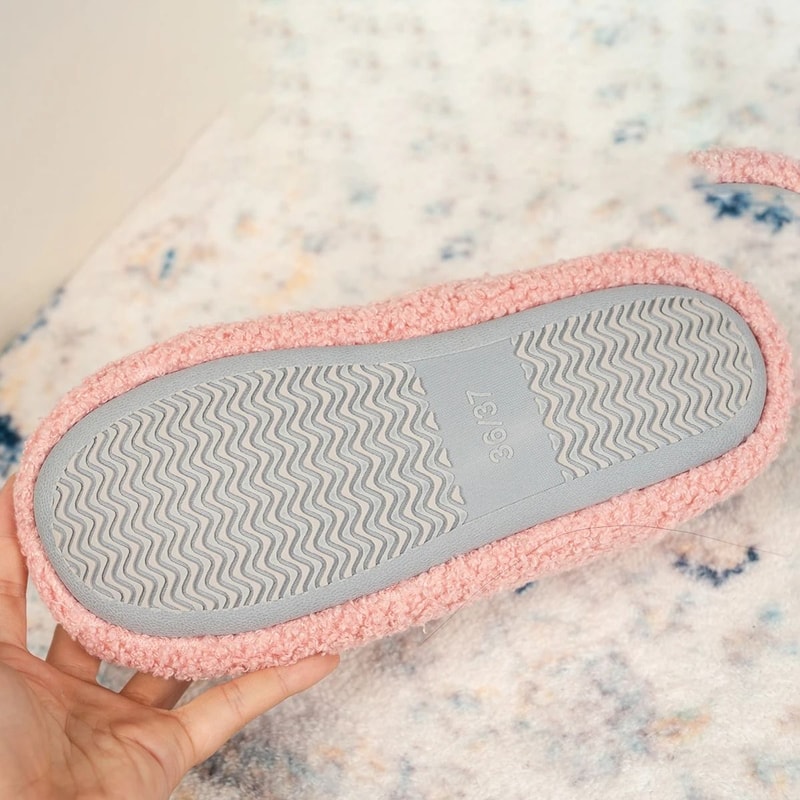 Plush Teddy Fleece Memory Foam Slippers For Women Cozy Lightweight House Shoes 5