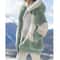 Oversized Plush Hooded Jacket For Women Warm Winter Cashmere Coat With Zipper And Pockets 9