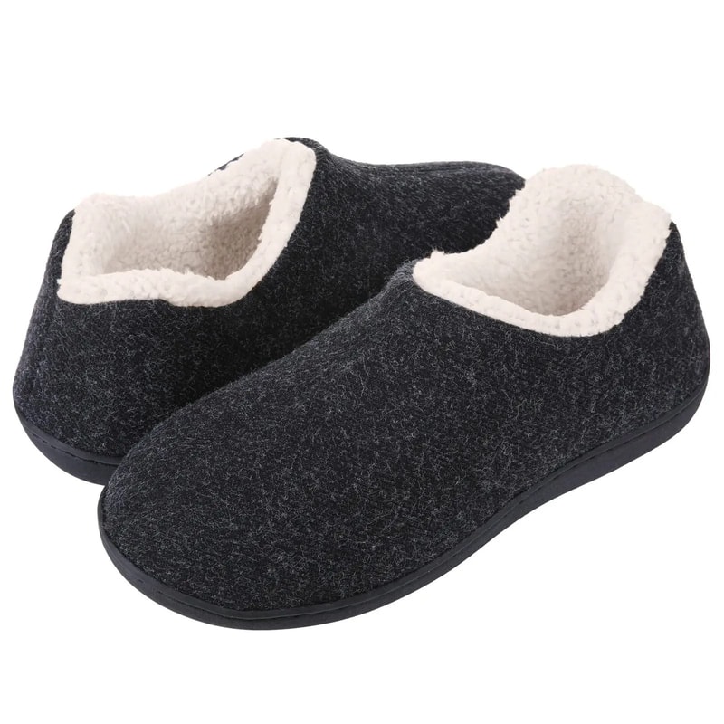 Womens Warm Fuzzy Winter Slippers Soft Fluffy Cotton Indoor Outdoor Shoes With Anti Skid Rubber Sol 10