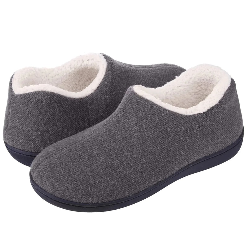 Womens Warm Fuzzy Winter Slippers Soft Fluffy Cotton Indoor Outdoor Shoes With Anti Skid Rubber Sol 1