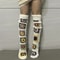 Autumn Winter Extra Long Crochet Knit Thigh High Socks For Women Over Knee Ethnic Style Stockings 5