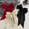 Korean Satin Big Bow Hair Clip For Women And Girls Long Ribbon Bowknot Spring Clamp 4