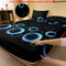Simple Modern Printed Matte Fitted Sheet Circular Geometry Pattern Bedding Cover 0