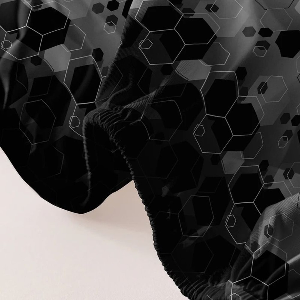 Simple Modern Geometry Printed Matte Fitted Sheet Bedroom Bed Cover Pillowcases Not Included 4