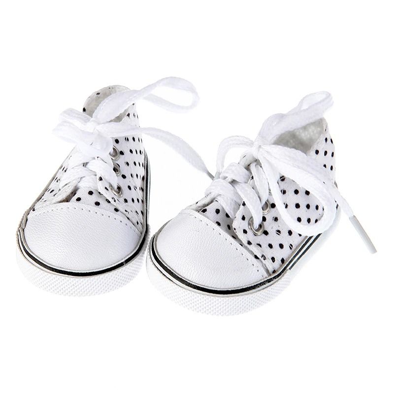 Canvas Denim Baby Doll Sneakers For 18 Inch Dolls 1