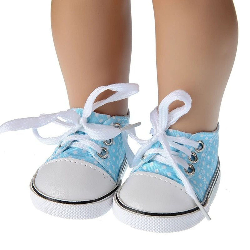 Canvas Denim Baby Doll Sneakers For 18 Inch Dolls 9