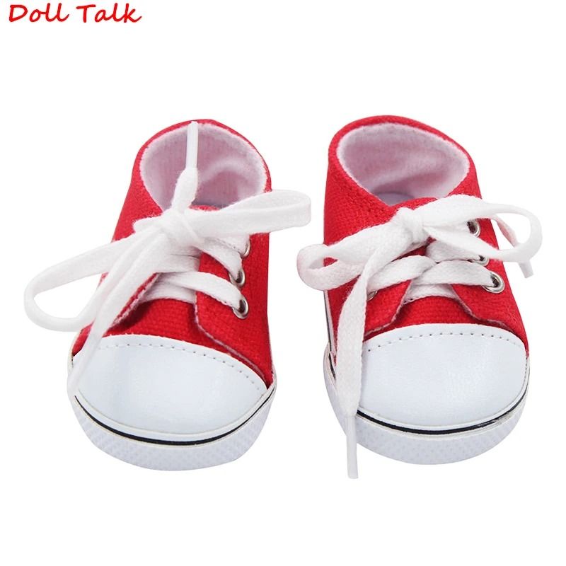 Canvas Denim Baby Doll Sneakers For 18 Inch Dolls 13