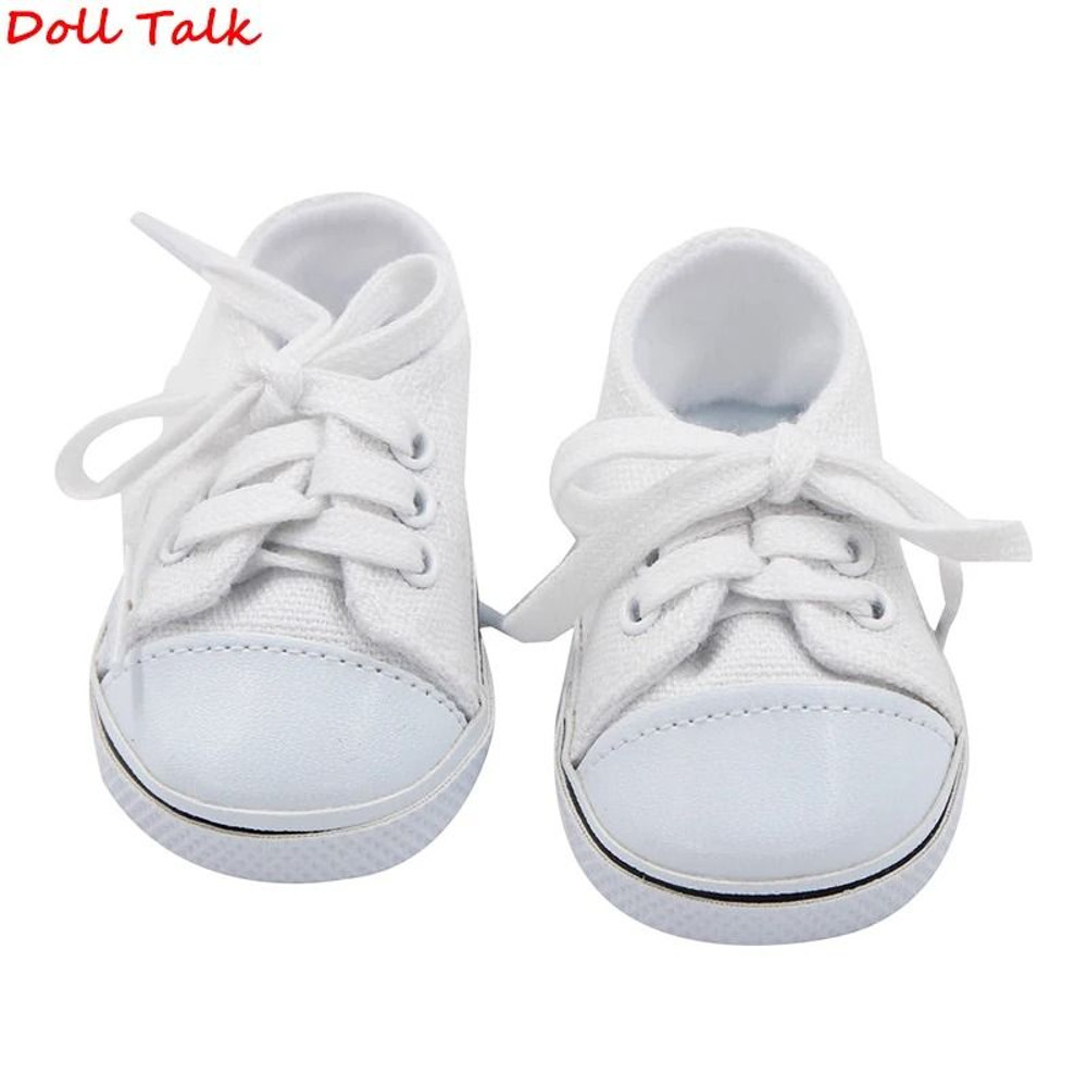 Canvas Denim Baby Doll Sneakers For 18 Inch Dolls 6