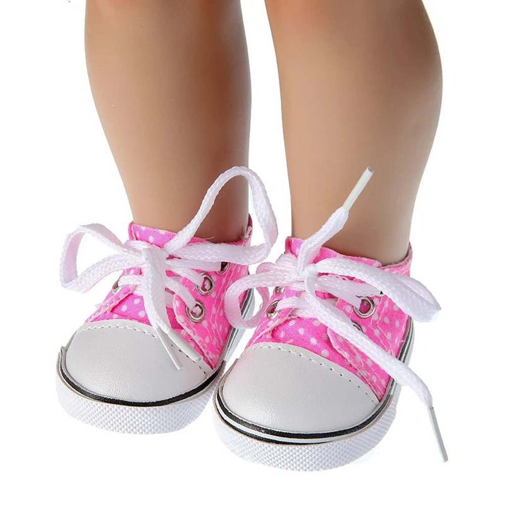 Canvas Denim Baby Doll Sneakers For 18 Inch Dolls 7