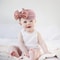 Lovely Shiny Bowknot Baby Hat 1