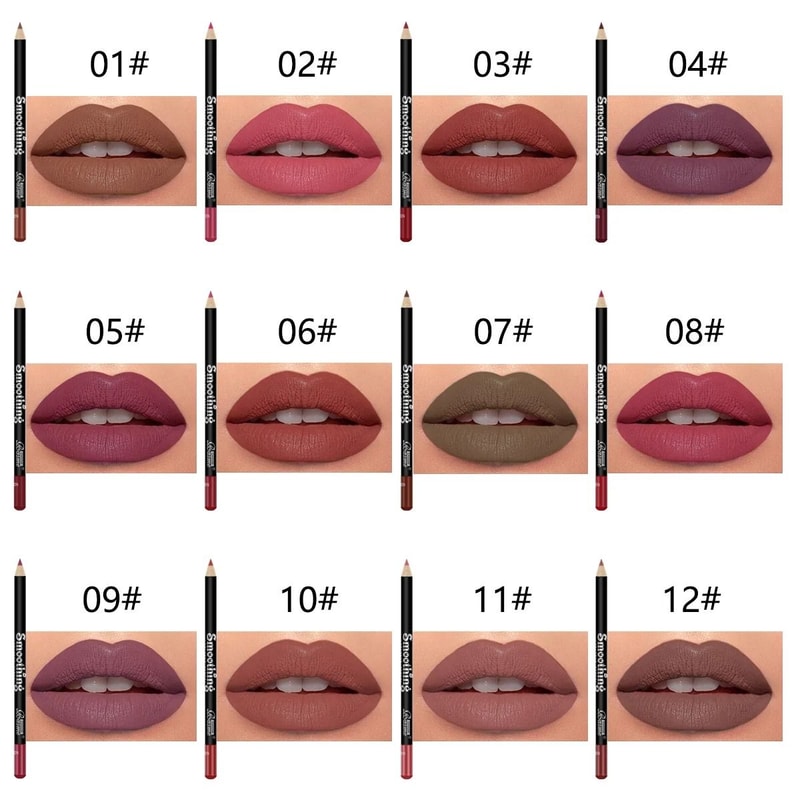 Long Lasting Lip Liner And Matte Lipstick Set 5