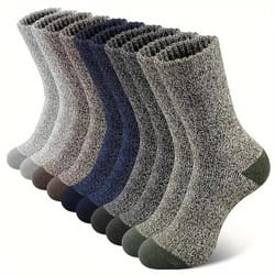 merino wool thermal hiking socks for men 5 pairs