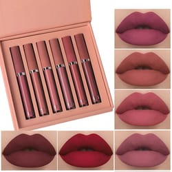 matte lip gloss set 6 color waterproof long lasting gift box