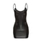 Faux Leather Backless Bodycon Mini Dress 6