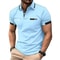 Mens Golf Polo Short Sleeve Color Block Casual Shirt 9