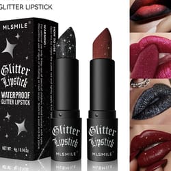 7 color glitter metallic lipstick waterproof long lasting