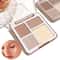 Four Color Highlighter And Contour Palette Matte And Shimmer 3