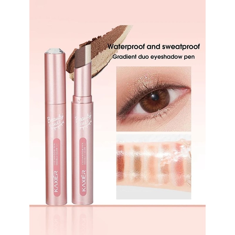 Gradient Two Color Eyeshadow Pen Waterproof Pearlescent Shimmer 9