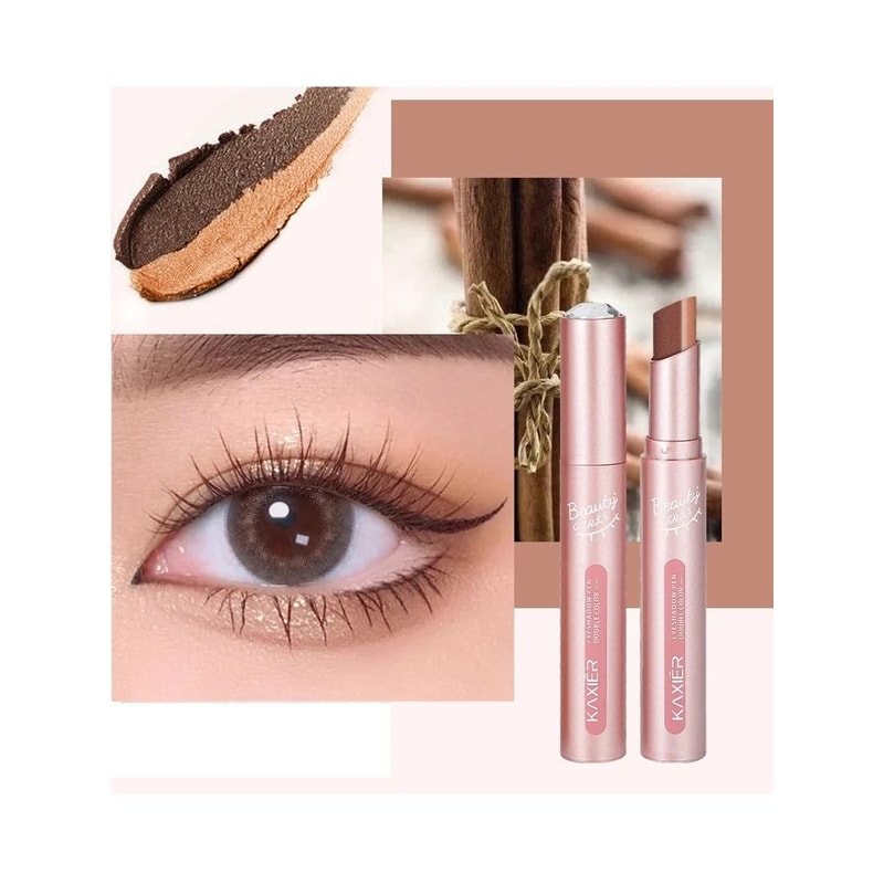 Gradient Two Color Eyeshadow Pen Waterproof Pearlescent Shimmer 11