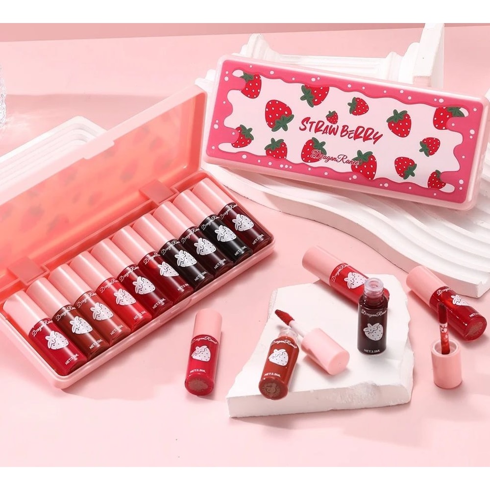 10 Pack Lip Stain Set Long Lasting Water Tint Lip Color 0