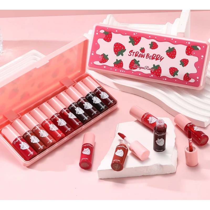 10 Pack Lip Stain Set Long Lasting Water Tint Lip Color 0