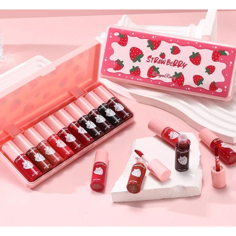 10 Pack Lip Stain Set Long Lasting Water Tint Lip Color 1