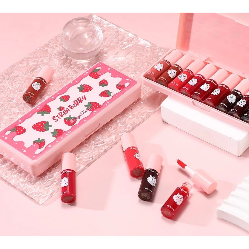 10 Pack Lip Stain Set Long Lasting Water Tint Lip Color 6