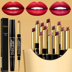 double ended lipstick and lip liner waterproof long lasting