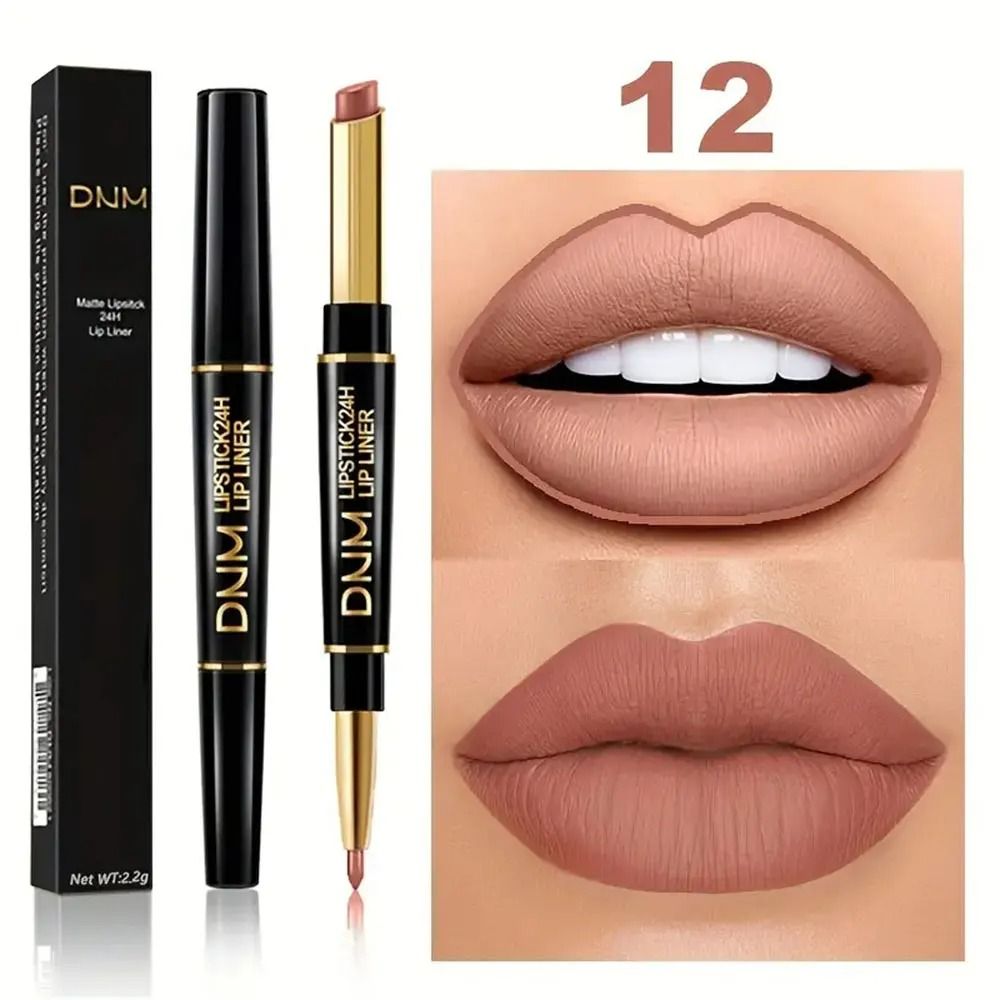 Double Ended Lipstick And Lip Liner Waterproof Long Lasting 9