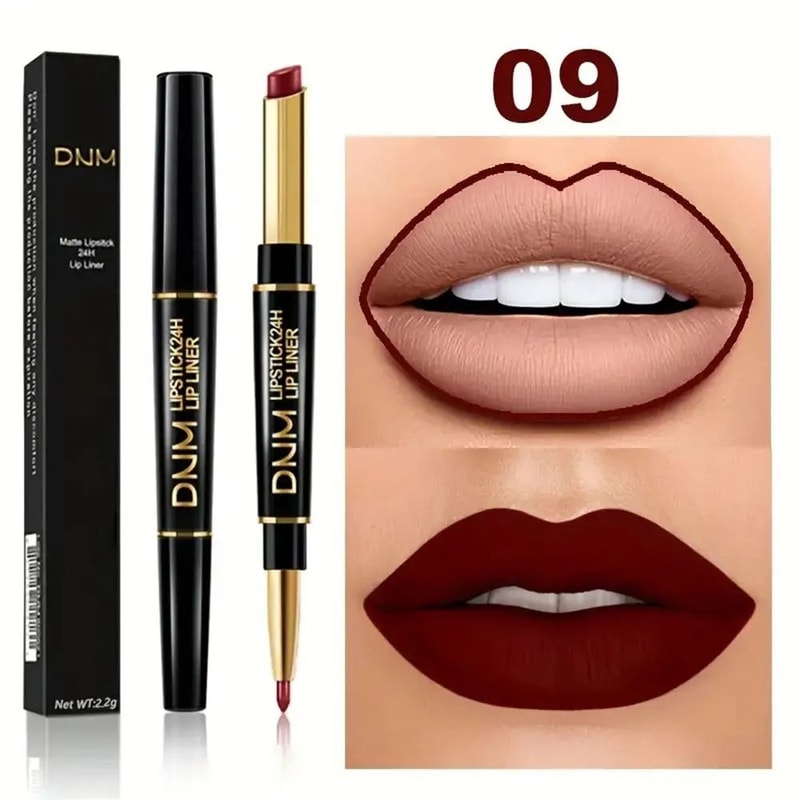 Double Ended Lipstick And Lip Liner Waterproof Long Lasting 10