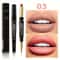 Double Ended Lipstick And Lip Liner Waterproof Long Lasting 12