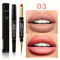 Double Ended Lipstick And Lip Liner Waterproof Long Lasting 12